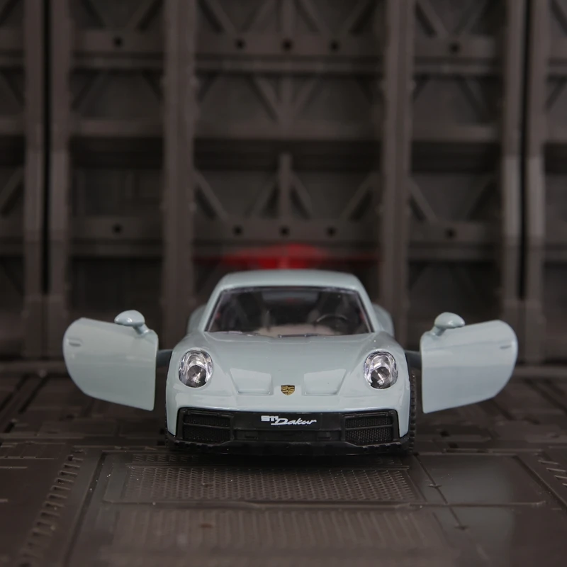 1:32 ポルシェ911 ダカール合金製スーパーカーモデル、ドアが開閉可能、車の装飾、コレクション、ギフトに