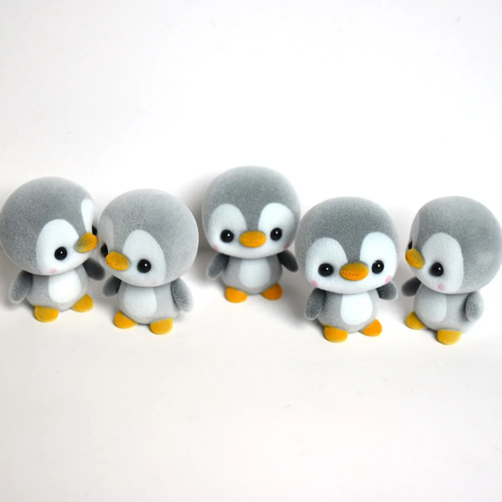 

Toys Penguin Stuffed Animal Figurines Cute Characters Grey Cartoon Figures
