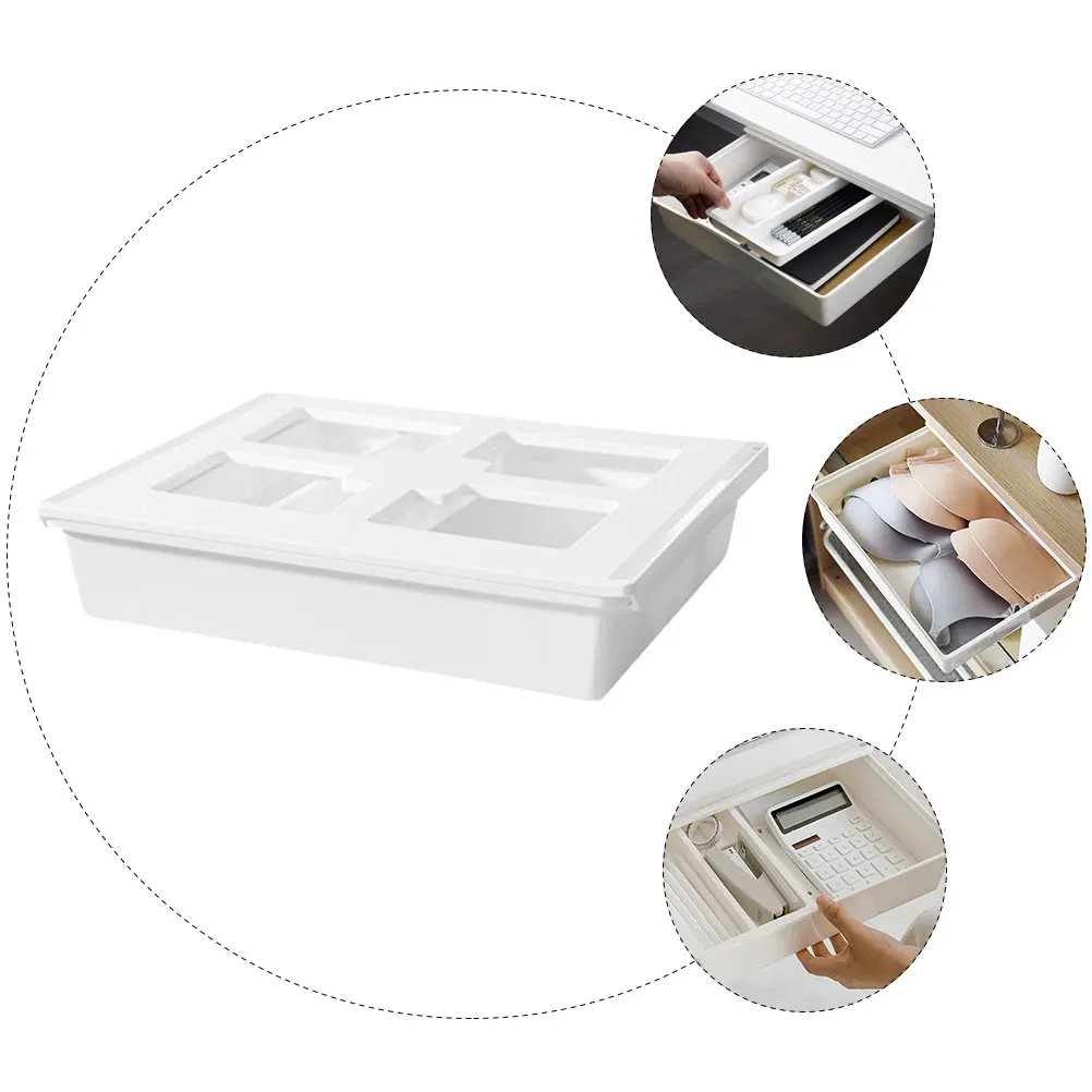 

Under Desk Drawer Box Large Capacity Hidden Storage Organizer For Office Supplies Desktop Drawer Sticky Under Table Multipurpose