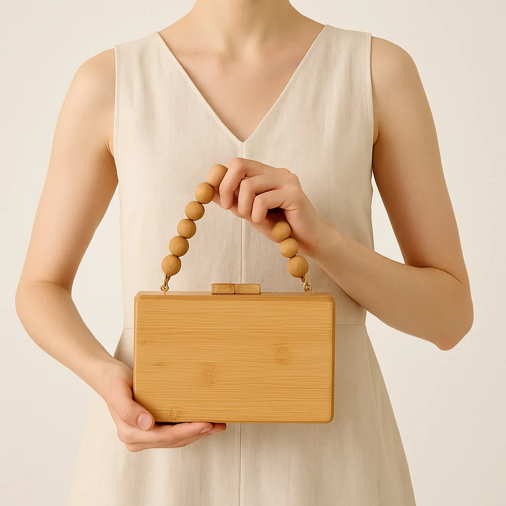 

Rattan Bamboo Woven Portable Dinner Handbag Mobile Lipstick Key Storage Model Birthday Gift Casual Bag Ell Ape Medium Purse