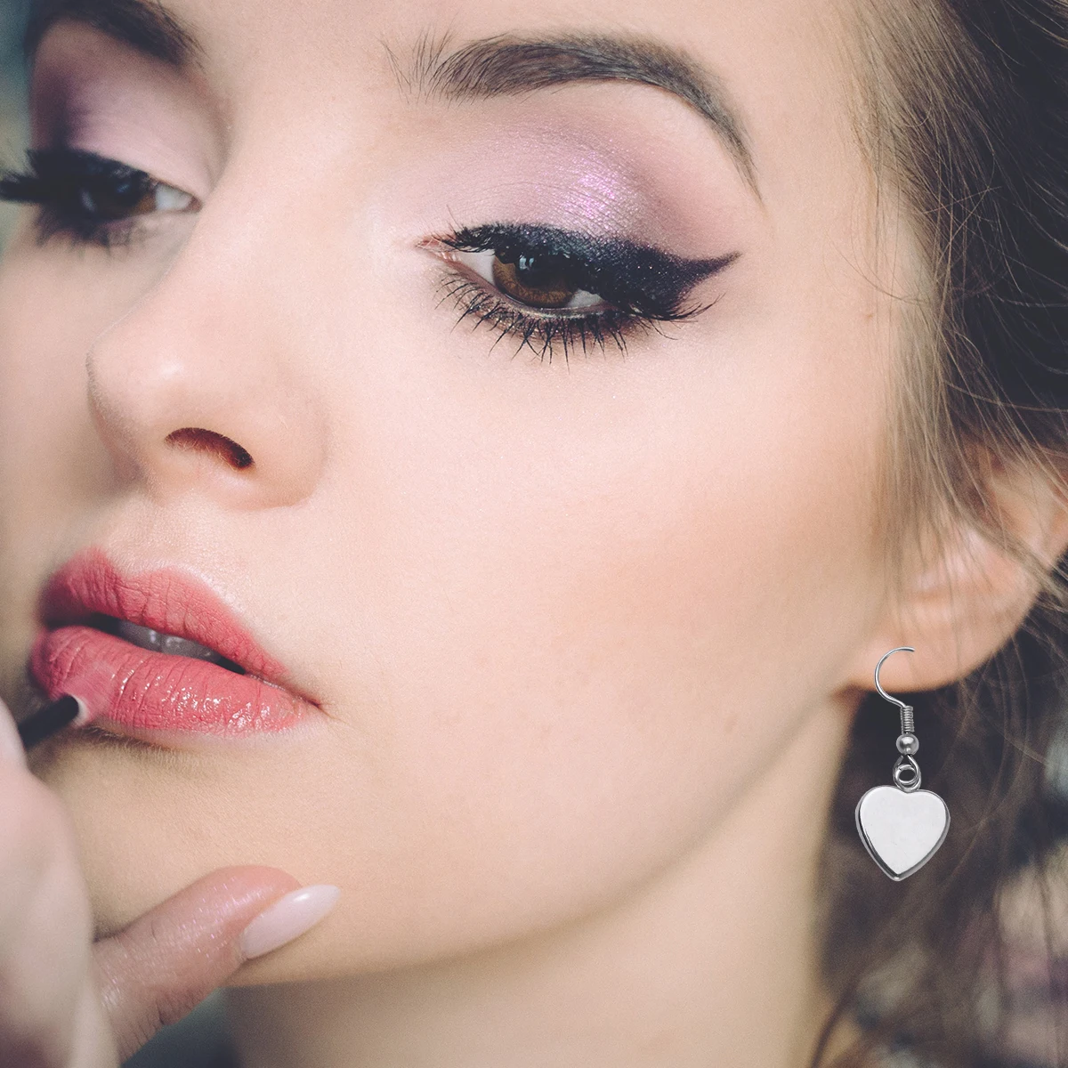 

40 шт., комплект ювелирных изделий в форме сердца из нержавеющей стали, DIY для стекла, прочный и легкий вес