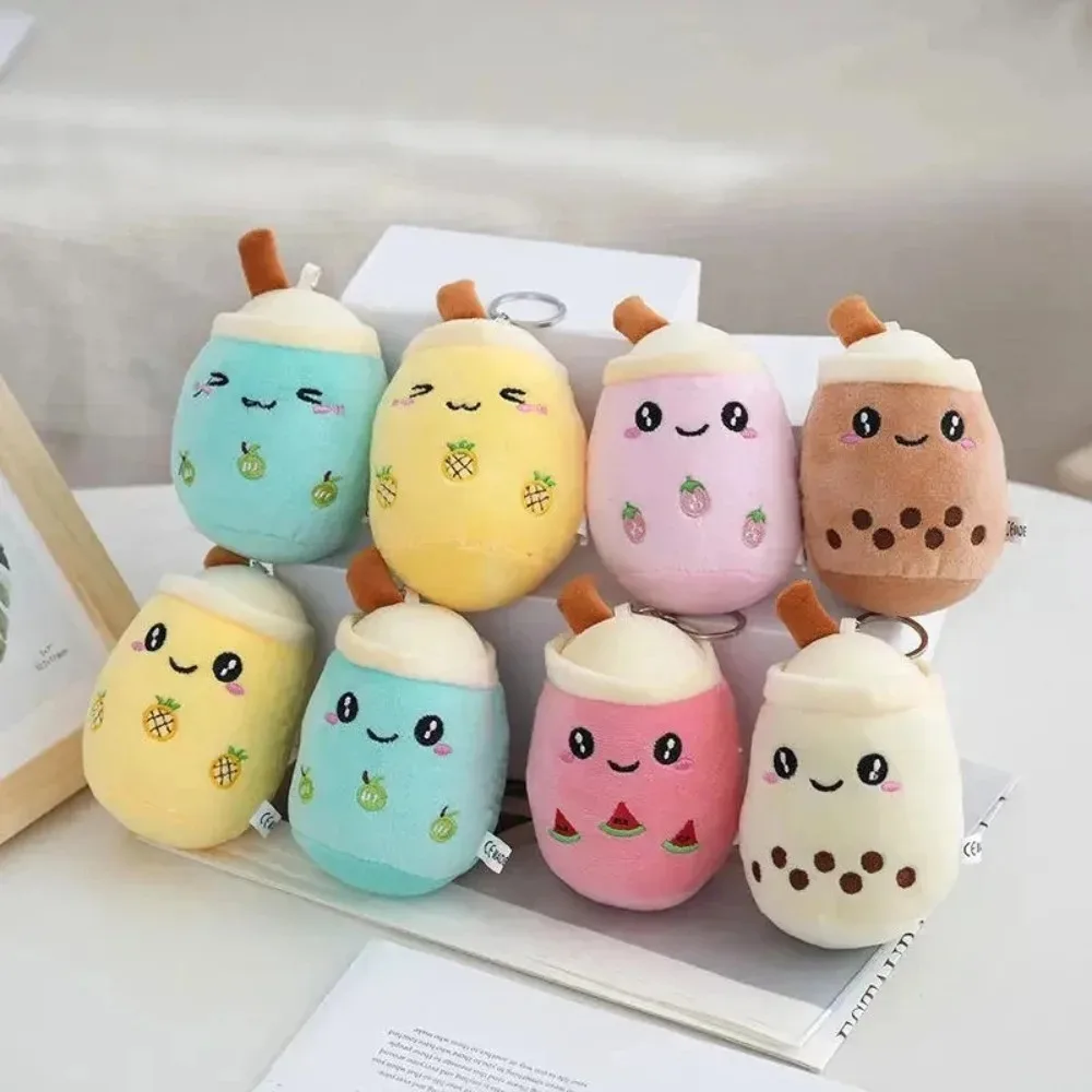 Cute Milk Tea Cup Pet Plush Toy Soft Stuffed Lovely Boba Pearl Design for Dogs Cats Entertainment Interactive Pet Play Supplies - view 5