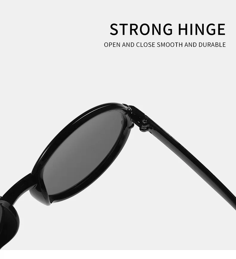 Neue Vintage Runde Sonnenbrille für Damen und Herren Marken-Rundsonnenbrille Ovale Brillen für Männer und Frauen – Detail 4