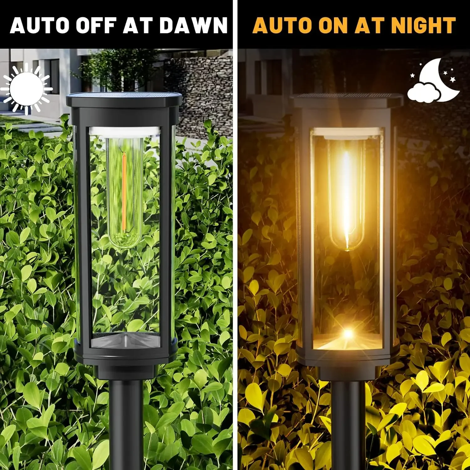 Casas led luzes de caminho solar à prova dwaterproof água ao ar livre lâmpada solar para jardim/paisagem/quintal/pátio/calçada/passarela luz natal