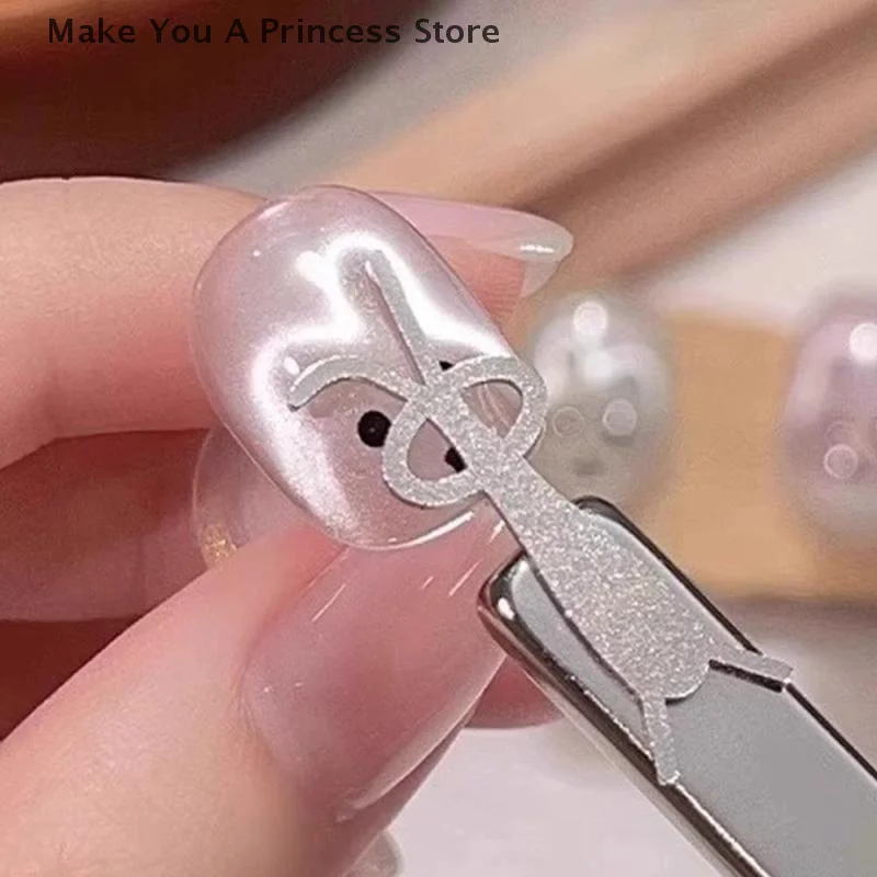 Cat Eye Nail Magnet Combined Flexible Iron Wire For Creating Rabbit Shapes On Nails UV Gel Nail Art Manicure Tools