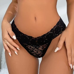 Women Sexy Lace Panties Seamless Low-Waist Briefs Girls Transparent Underpants Breathable Underwear Female Hollow Mesh Lingerie