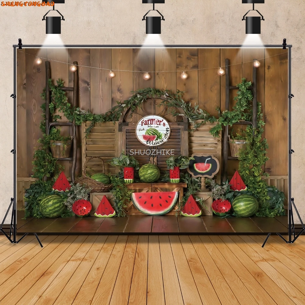 Wassermelone Obst Fotografie Hintergrund Baby Dusche Geburtstag Sommer Party Fotografischen Hintergrund Photo Foto Studio Schießt