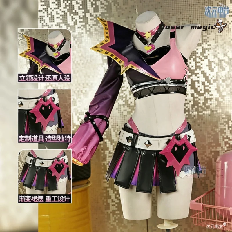 

Game LOL Jinx Cosplay Costume Uniform Halloween Carnival Party Christmas Play Role Clothes Clothing