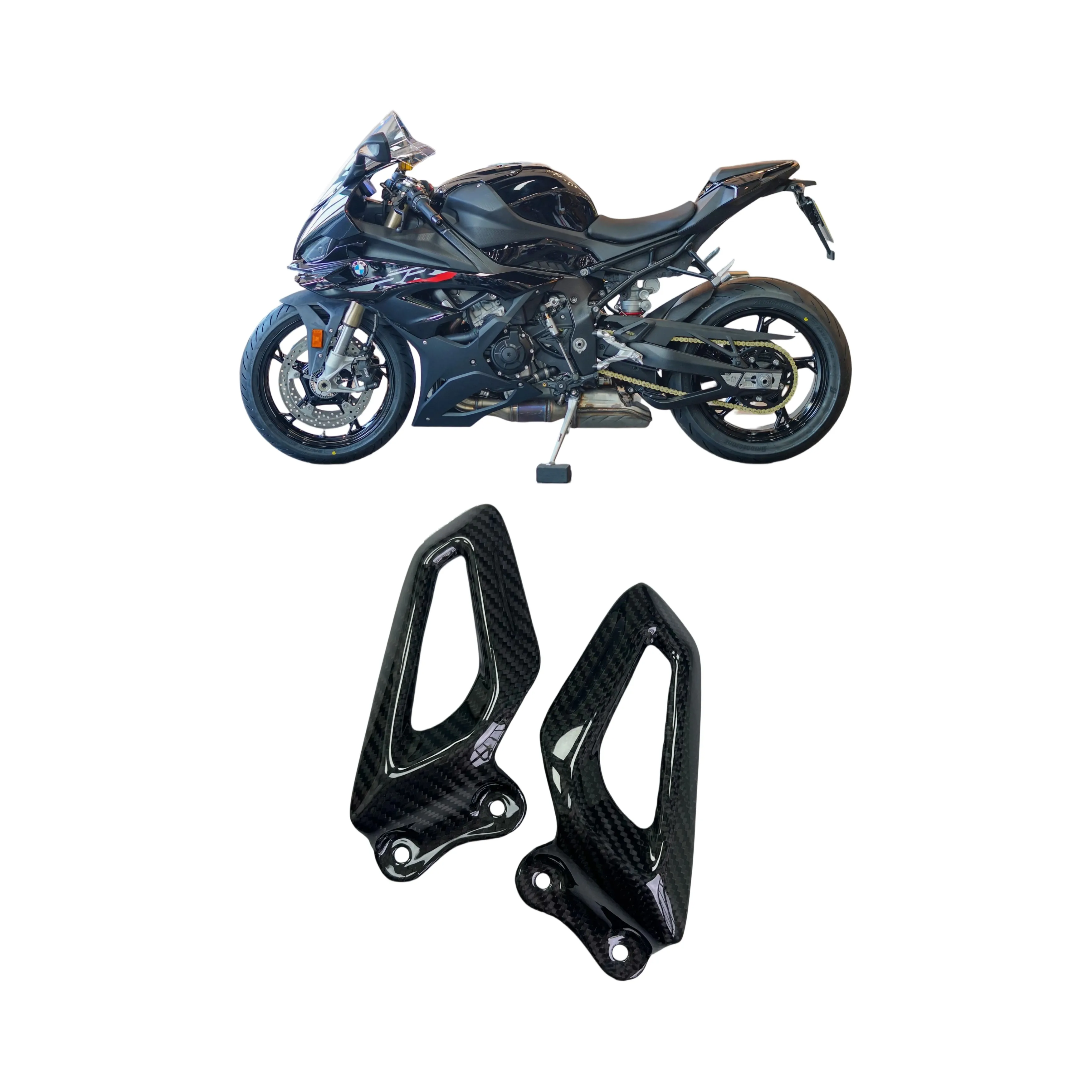 

Мотоциклетные защитные пяточные щитки из углеродного волокна, задние части, защитные обтекатели для BMW S1000RR S1000 RR 2019-2024