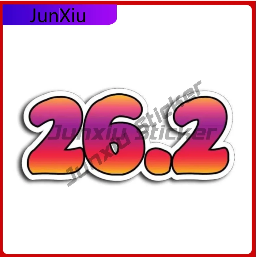 

26.2 Marathon Vinyl Decal Pink & Orange Gradient Scratch-proof Stickers Accessories Motorcycle Accessories And Decals Jdm Camper