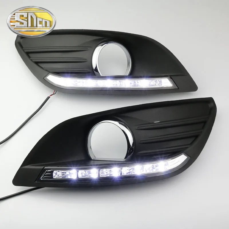 2PCS LED Daytime Running Light For Ford Focus 2 MK2 2009 2010 2011 2012 2013 2014 Auto Dimming Function 12V Car LED DRL Lamp