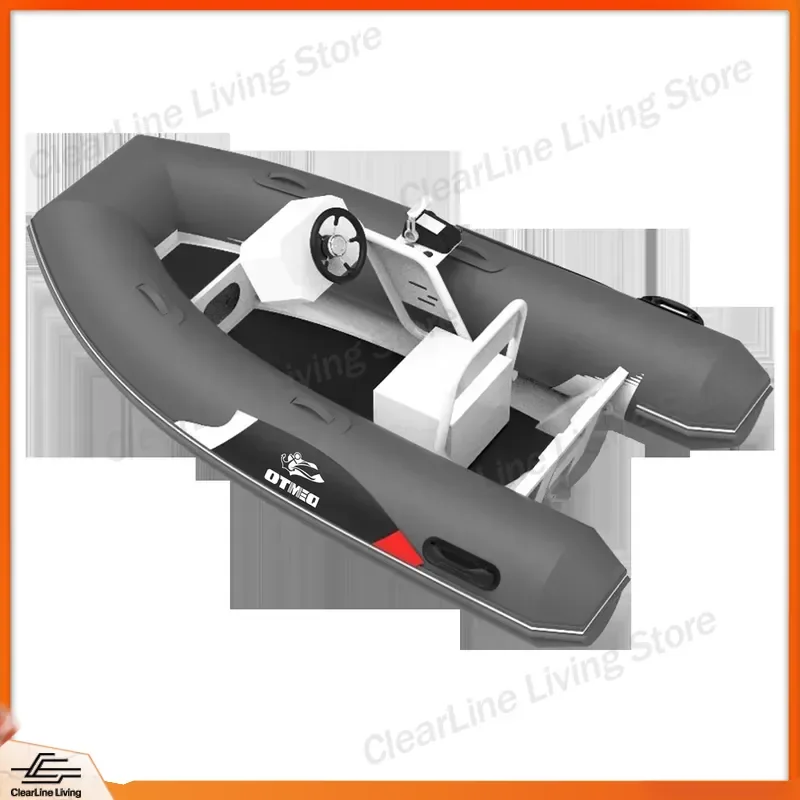 2.8m Inflatable Boat PVC Fishing Dinghy Lightweight Compact Patrol Transport Raft Affordable Fisherman Vessel for Sale