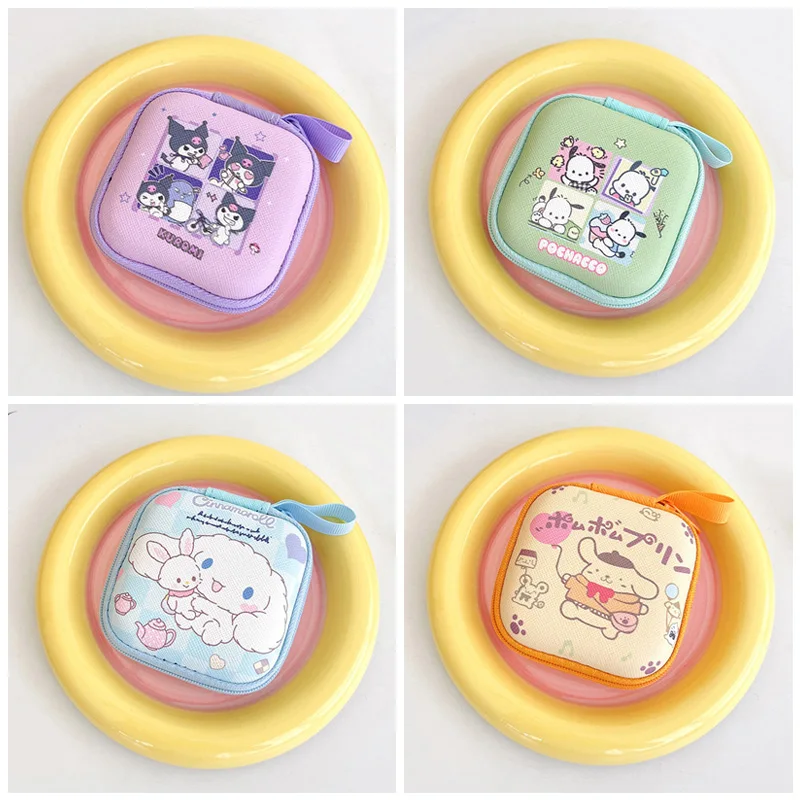 

Сумка для наушников Kuromi nakacco Cinnamoroll, сумка для гарнитуры Bluetooth, сумка для хранения кабеля для наушников и передачи данных, аниме сумка для хранения