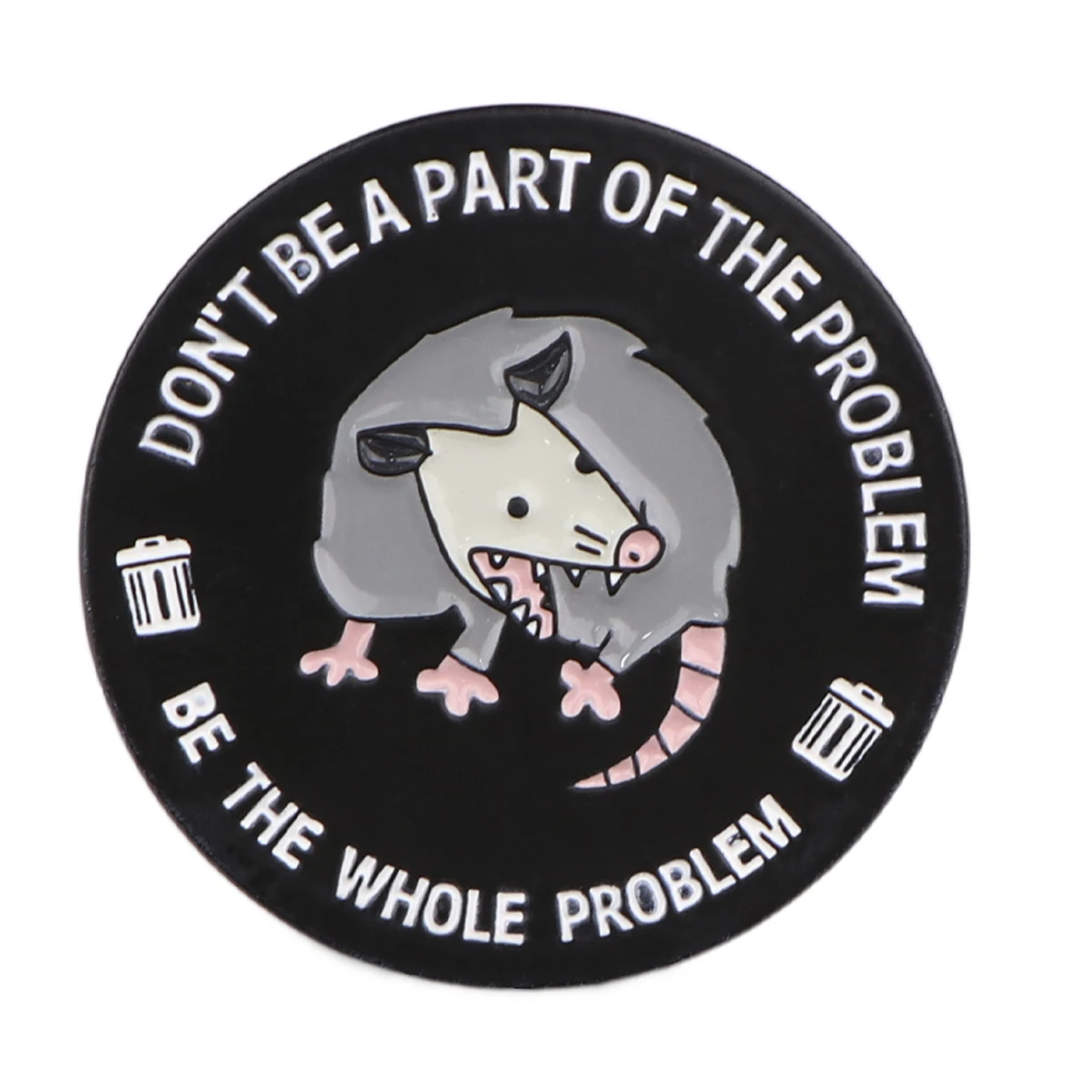 Cute Inspiring Phrase Brooches for Women Opossum Enamel Pins Badges Lapel Pins Funny Jewelry Clothing Accessories Friends Gift