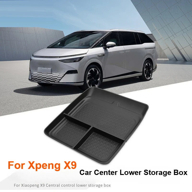 

For Xpeng X9 2024 2025 Car Central Control Lower Storage Box for Xiaopeng X9 Car Armrest Box Storage Box X9 Refrigerator Tray
