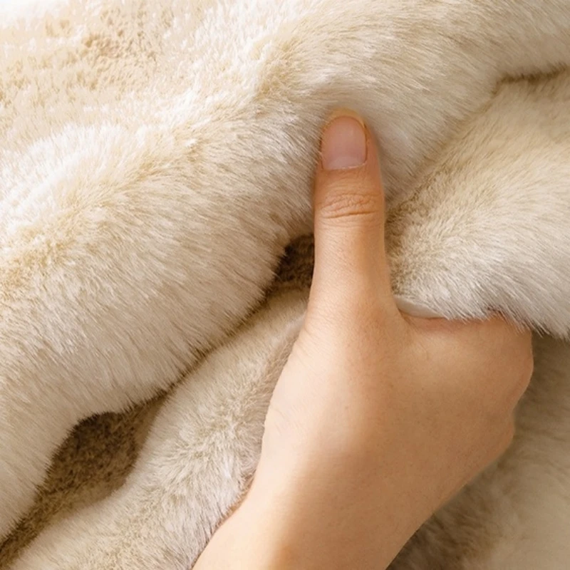 Faux Rabbit Fur Bubble Warm Plush Sofa Cover for Winter Soft Immitation Fur Sofa Towel Universal Couch Seat Slipcover Decor - view 4