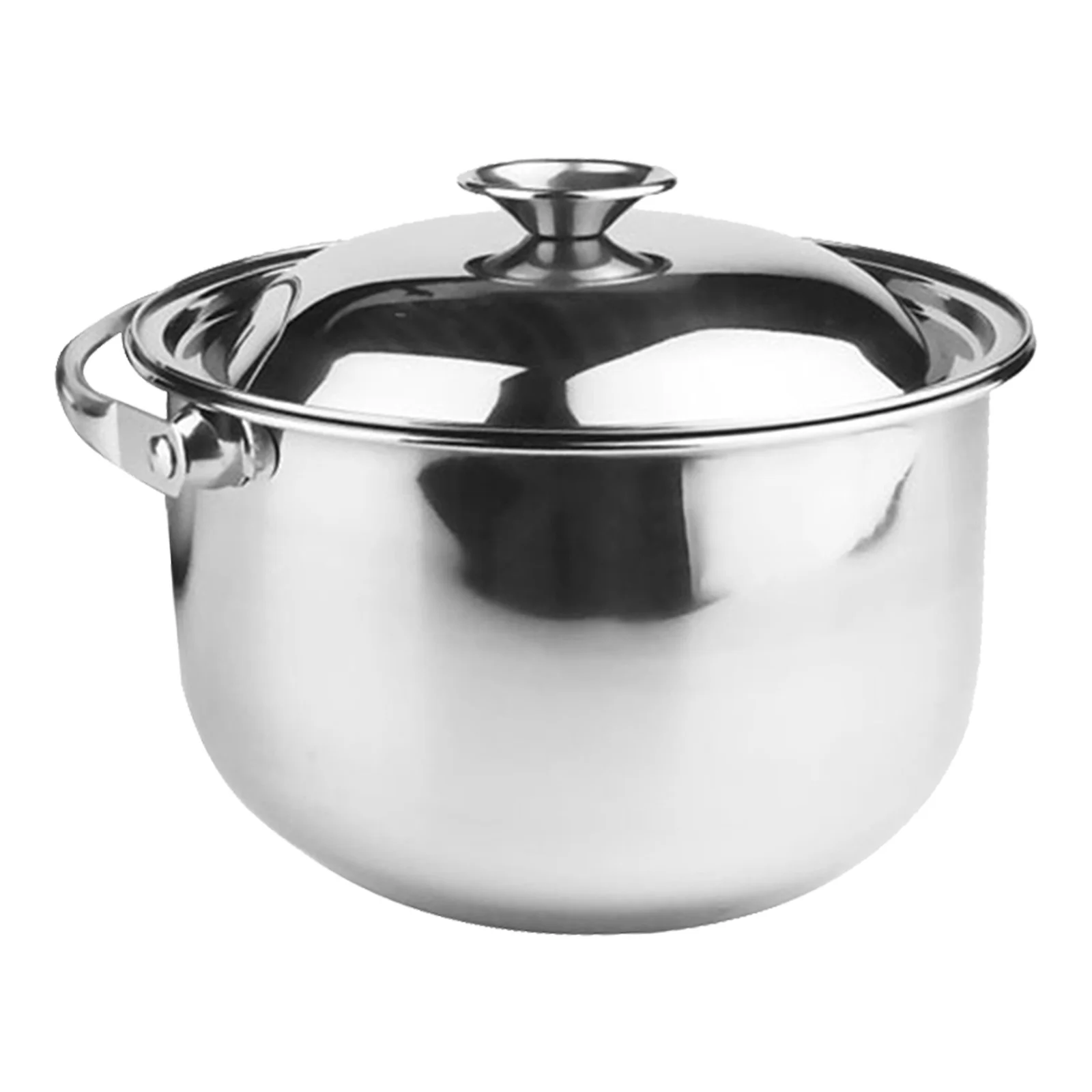 

Multipurpose Stainless Steel Stock Pot Heat Resistant Lid Stewing Cooking Utensil for Home Use Stock Pot Cooking Utensil