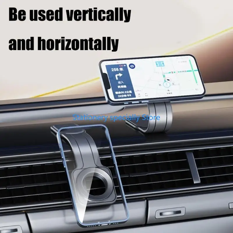 P0RB 360 Rotation Magnetischer Telefonhalter Faltbares Autohalterständer Armaturenbrett allgemein
