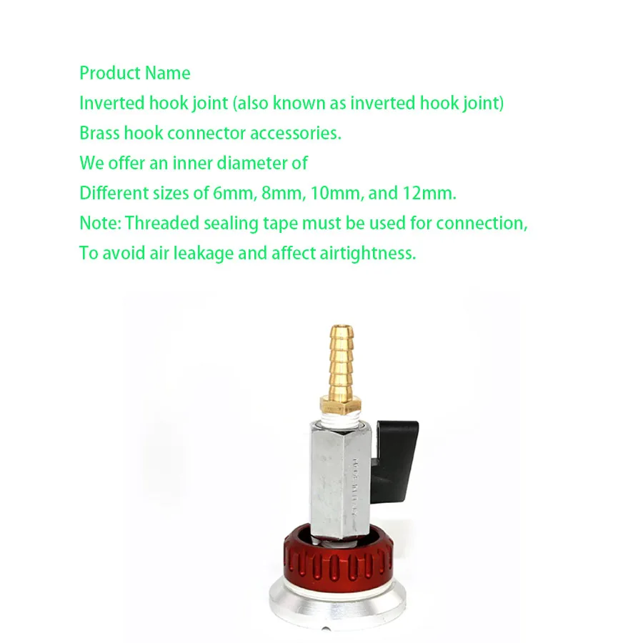 

Vacuum nozzle+valve+inverted hook joint TBC2 bag pressing process high performance - carbon fiber 6mm inner diameter -12mm