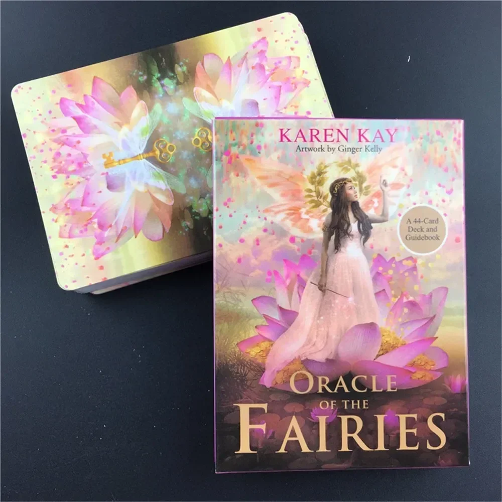 Newest Fairies Oracle Cards 44 Cards Fate Divination Tarot Card Table Game With Online Guidebook For Adult Children Game Gift