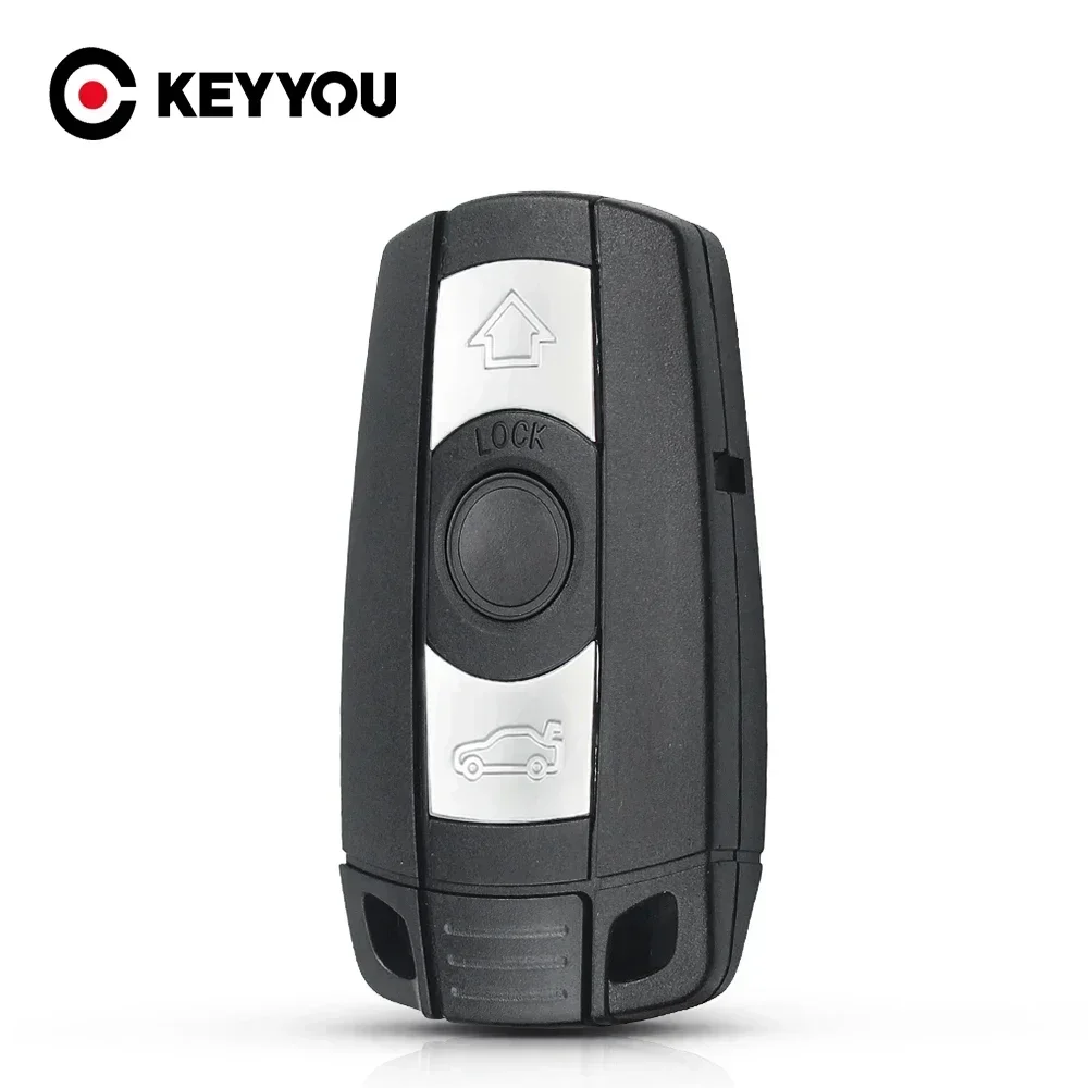 KEYYOU 3PCS Remote Car Key Shell Case For BMW 1 3 5 6 Series E90 E91 E92 E60