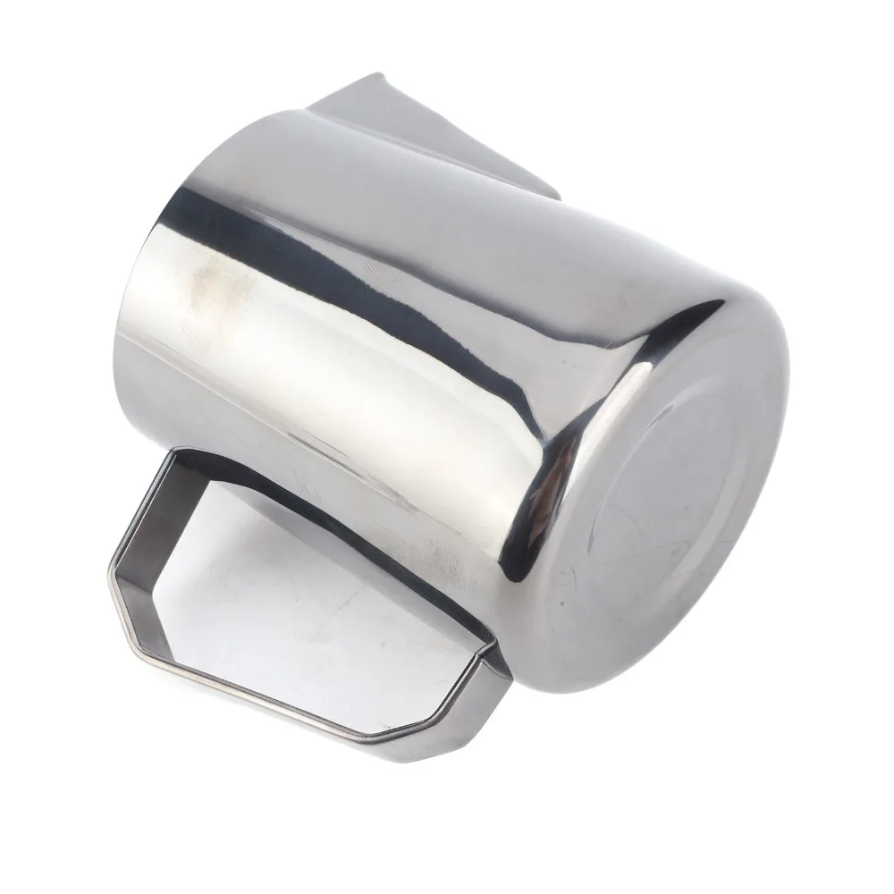 Latte Art Stainless Steel Milk Frothing Pitcher Durable 450ml Mixing Cup Flow Control Steamer Cup Coffee Drinks