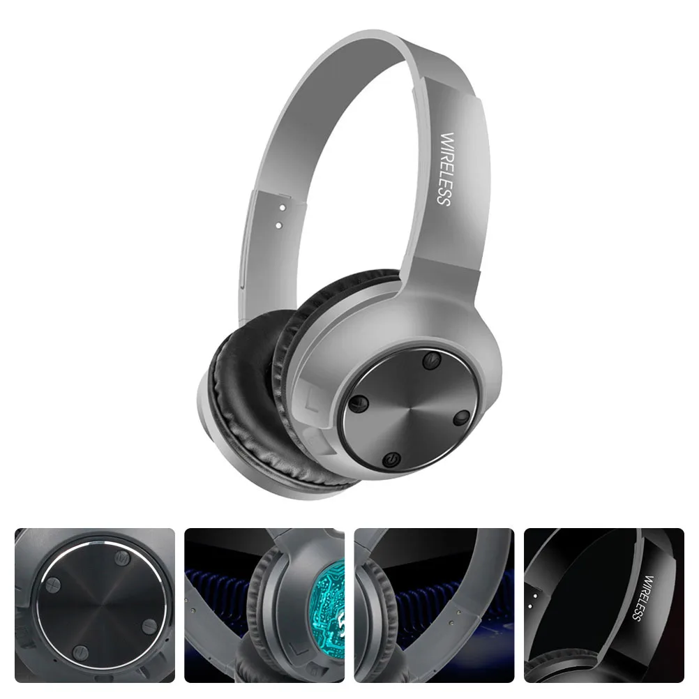

Earphones Wireless Headset 3D Surround Heavy Bass No Delay Gaming Sports Portable Foldable Adjustable 10M Transmission