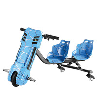 Electric three-wheel drift car, two-seat parent-child scooter, square amusement cool yo-yo car