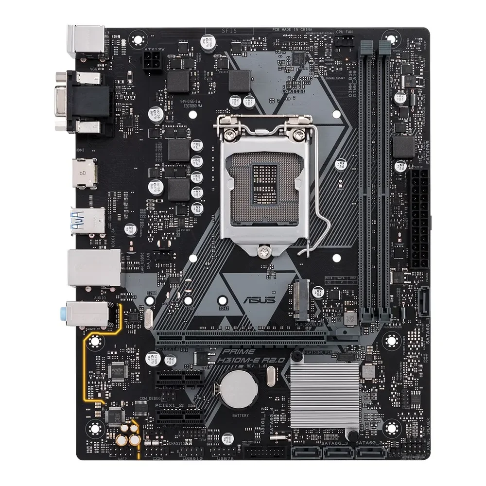 ASUS PRIME H310M-E R2.0 Motherboard LGA 1200  DDR4 64GB PCI-E 3.0 M.2 USB3.2 Micro ATX  support For 10th gen Core i5-9400F cpu