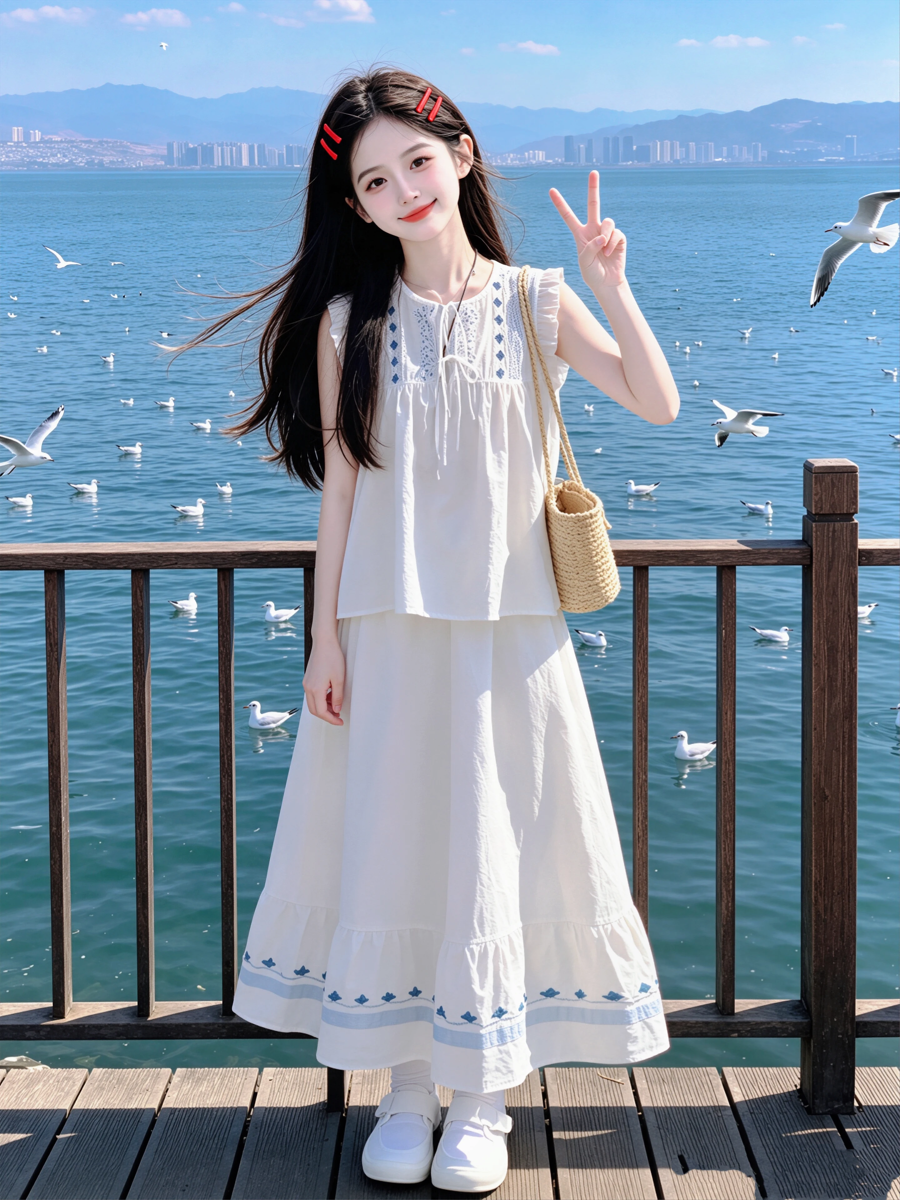 bohemian-style-girls-dress-unique-beautiful-summer-new-arrival-big-kids-boho-wind-dress-korean-style-two-piece-set-breathable
