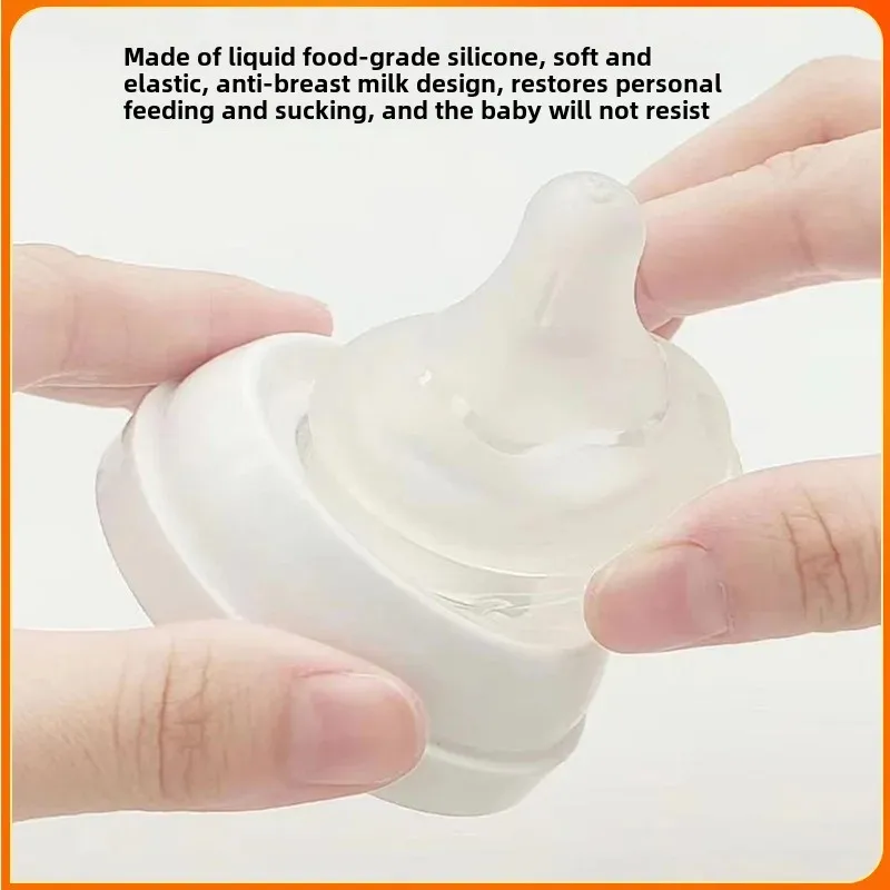 Ultra Soft Simulation Breast Milk Bottle Nipple For Infants And Toddlers Compatible With Philips Avent Wide Mouth Water Absorbin