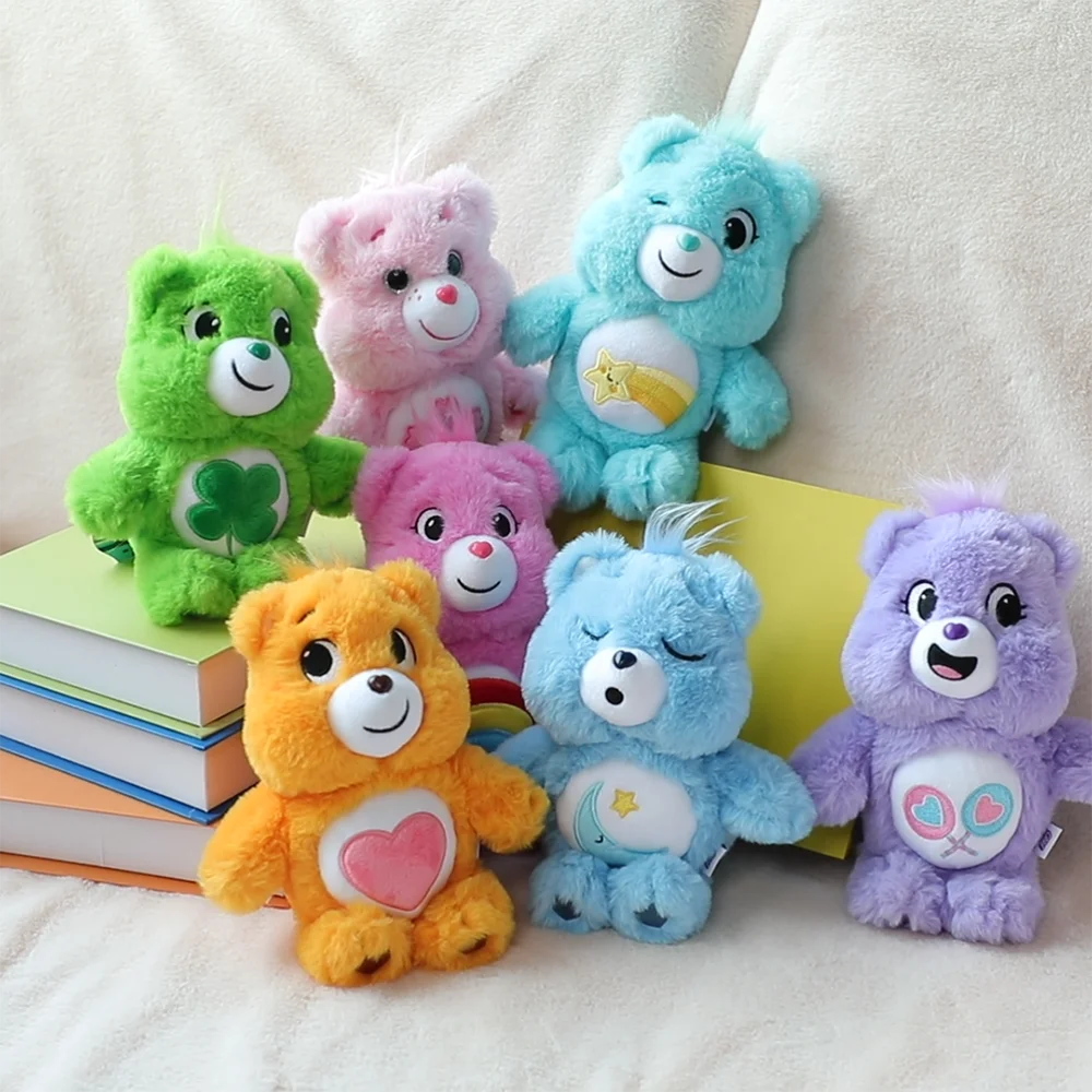 Care Bears 22cm Suction Cup Plush Pendant,Bunny Hood Love Bear Cartoon Stuffed Doll,Cute Hanging Ornament Home Office Decor Gift