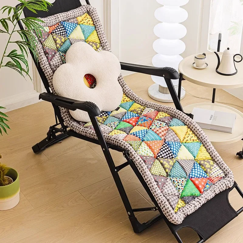 Lounge Chair Non Slip Cushion Office Nap Waist Protection Backrest Integrated Machine Washable Foldable Lazy Chair Cushion