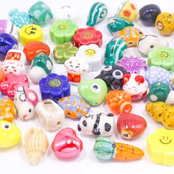 Beautiful Colored Ceramic Beads For Jewelry Making DIY Earring Bracelet Necklace Many Shapes Ceramic Beads Jewelry Accessories