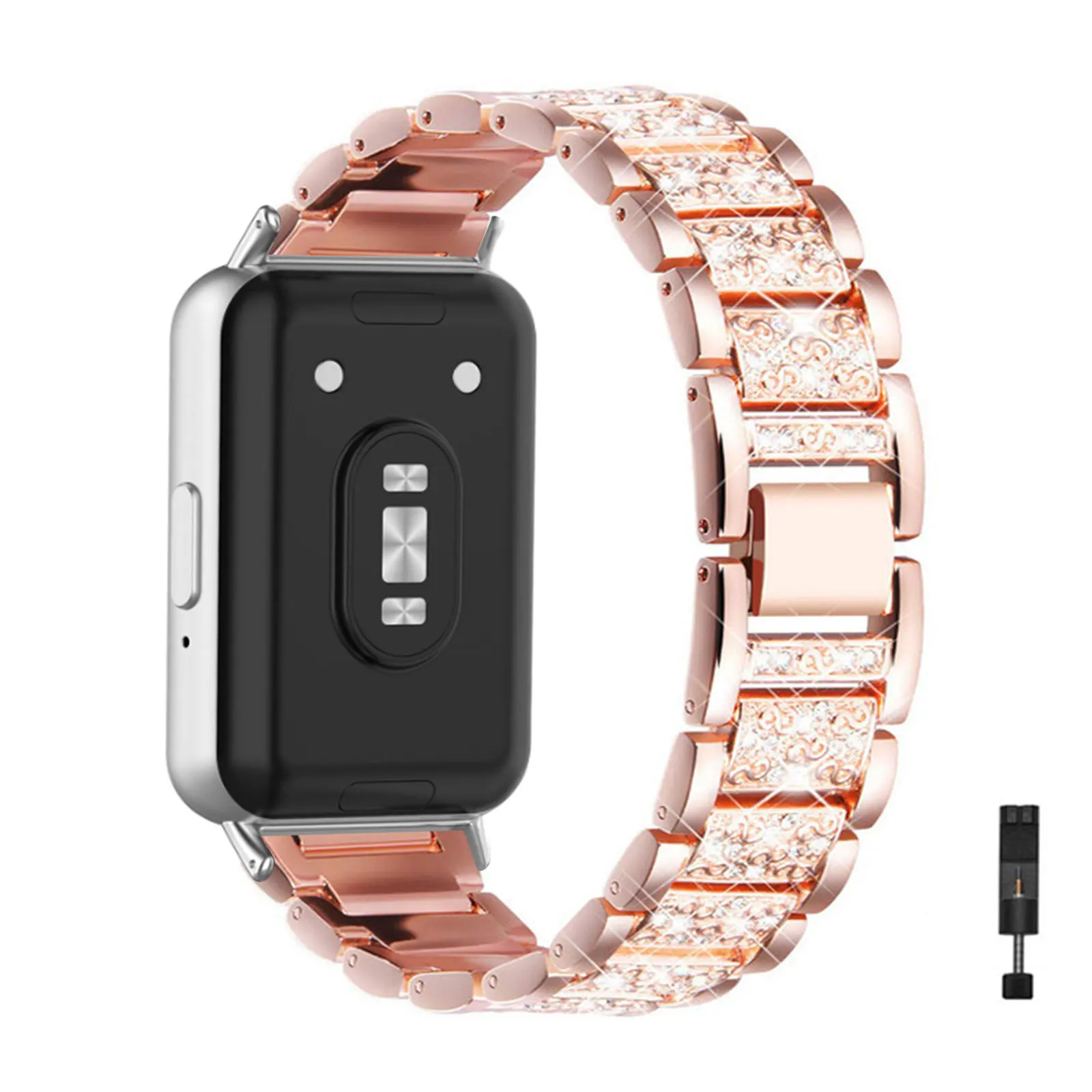 

Ремешки с бриллиантами для Samsung Galaxy Fit 3, блестящий металлический ремешок для женщин