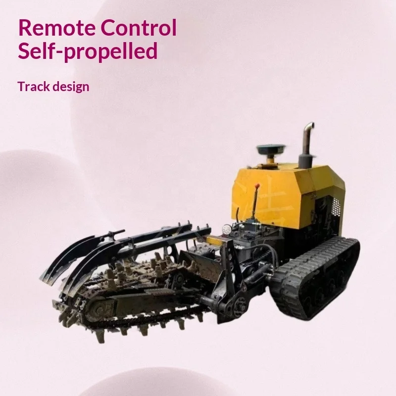 Remote Control Crawler Type High Horsepower Self-Propelled 950kg Multi-Function Ditch Digging Equipment for Orchard Engineering
