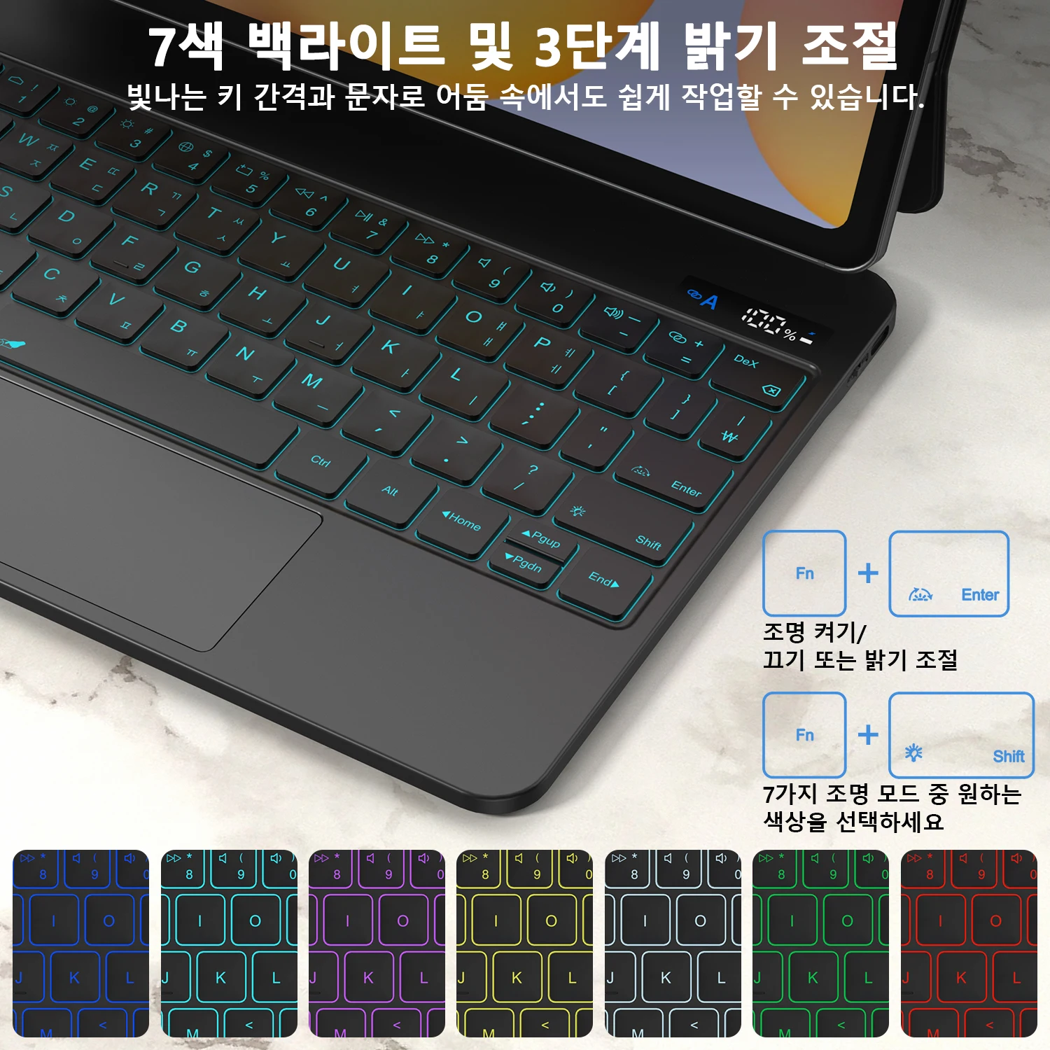 GOOJODOQ Teclado Mágico Para Samsung Galaxy Tab S6 lite 10.4 polegadas Suporte Cantilever Flutuante Magnético Display de Nível de Bateria