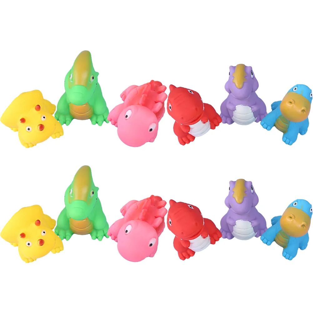 

12 Pcs Adorable Bath Toy Cute Toys Children's Dinosaur Shower Finger Compact Bathtub