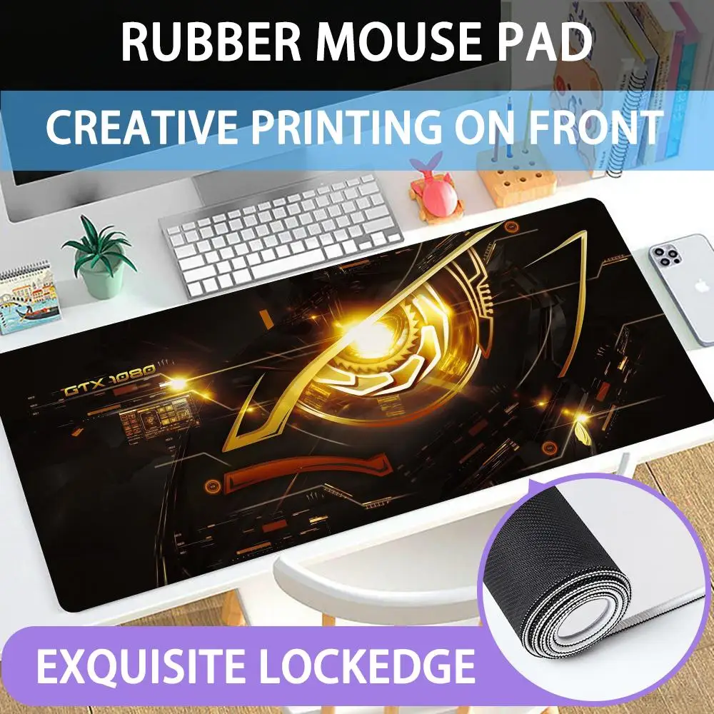 

Mouse Pad Large rubber mouse pad with edge-locking computer mouse pad for gamers HD ROG Prodigal Eye printing desk pad and keybo