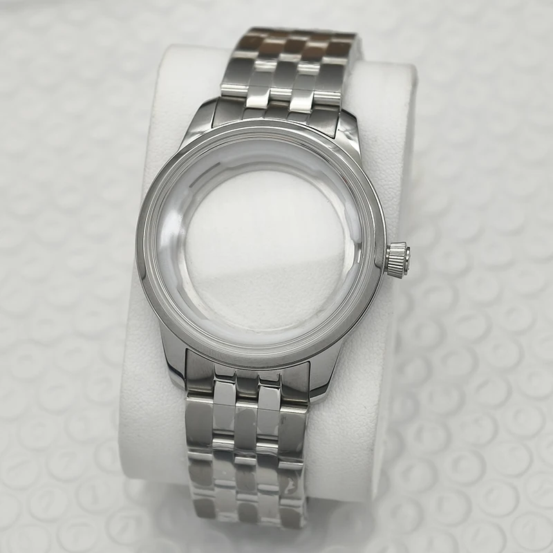 40mm Cocktail Watch Case Transparent Back Cover NH35 Case Fits NH35 NH36 NH38 NH39 4R Movement Dome Glass Cocktail Case