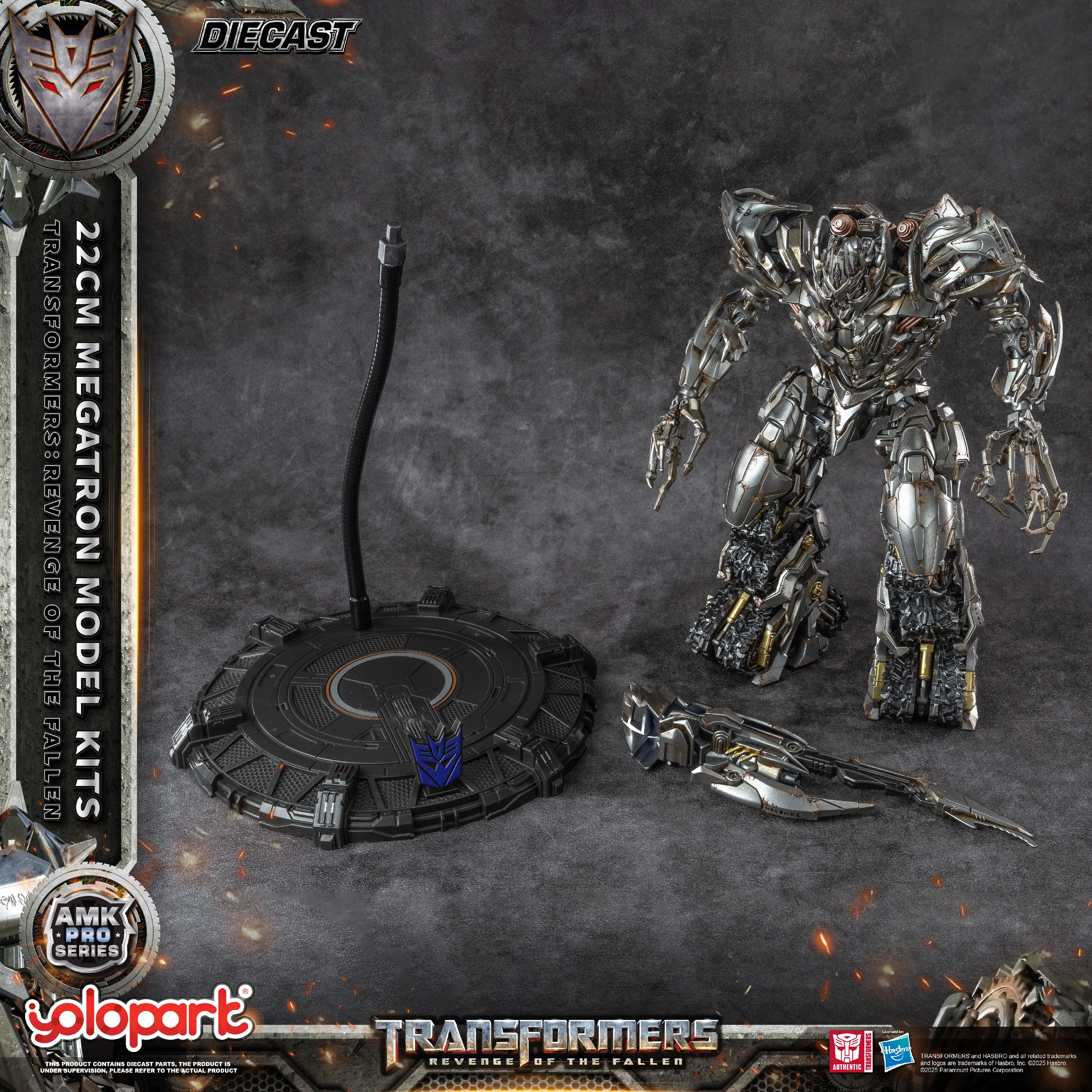 YOLOPARK 22 cm Megatron AMK PRO Serie Transformers Model: Revenge of the Fallen Model Kits Actiefiguren Speelgoed