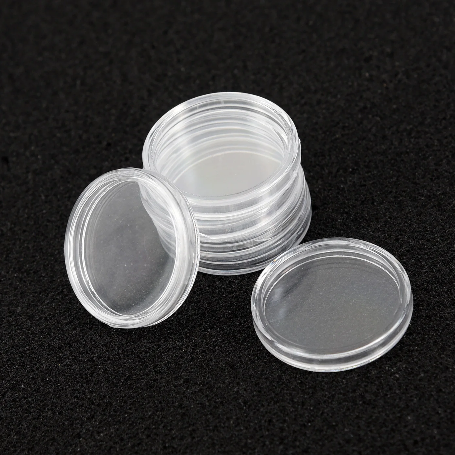 Hot New Useful Cases 25mm 100Pcs Box Coin Lightweight Portable Practical Storage Boxes Transparent Capsules Containers