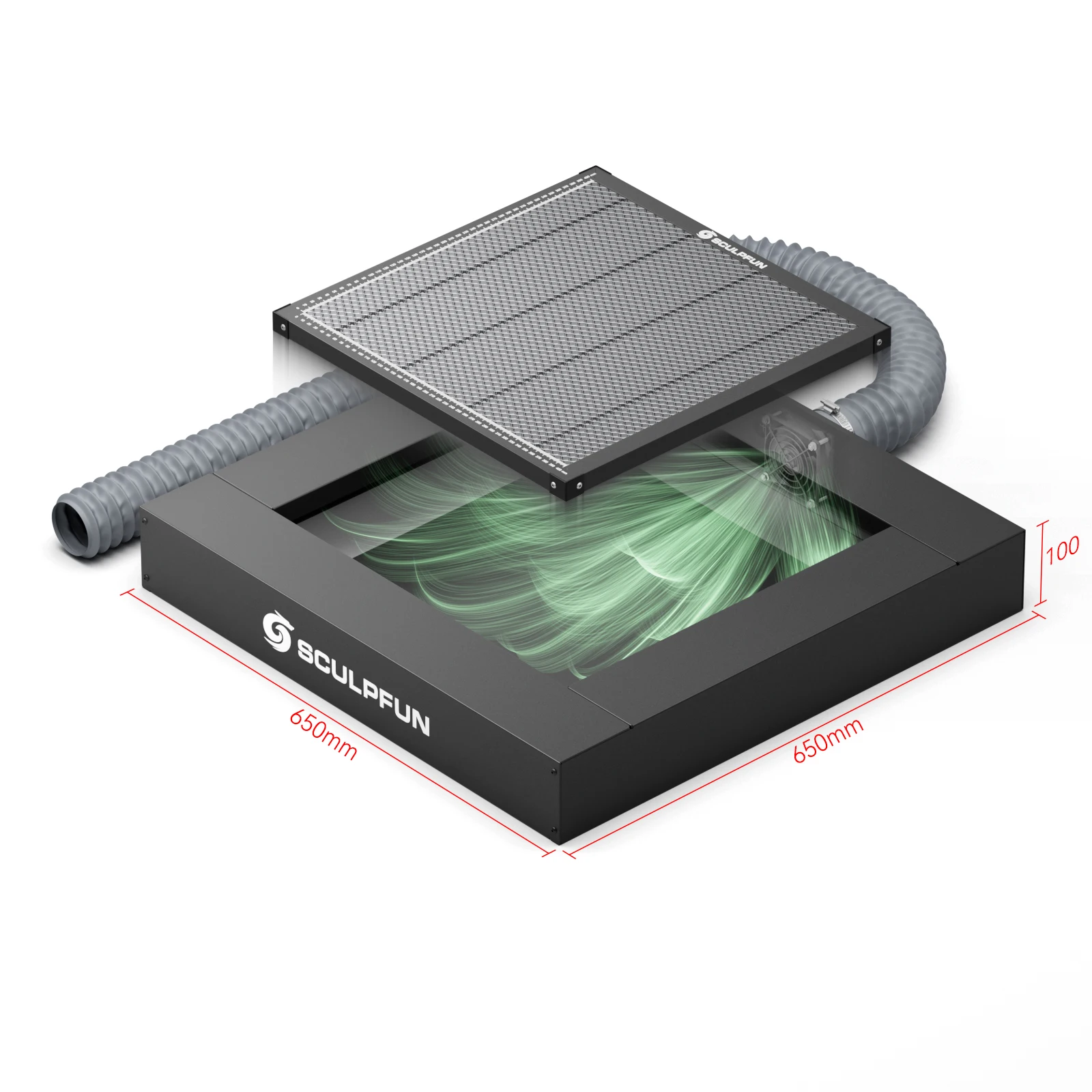 

SCULPFUN H5 Gen2 Honeycomb Cutting Exhaust Platform 400*400mm Honeycomb La ser Bed with Fume Extraction Fan