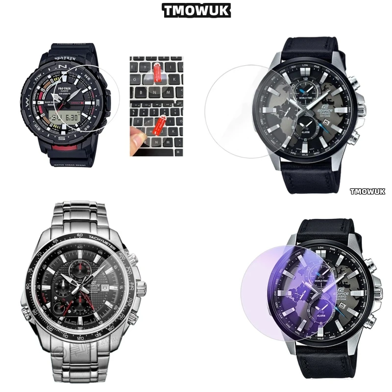 

For Casio GA100 6100 TR770 Pro-Trek EFR 303 GA-2200 GA-2100 GST-W300 9H Hardness HD Clear Tempered Glass Anti-Glare Film Screen