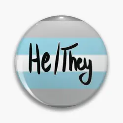 Demiboy Pin  Soft Button Pin Brooch Gift Hat Lover Badge Collar Fashion Women Metal Cute Cartoon Funny Creative Jewelry Clothes