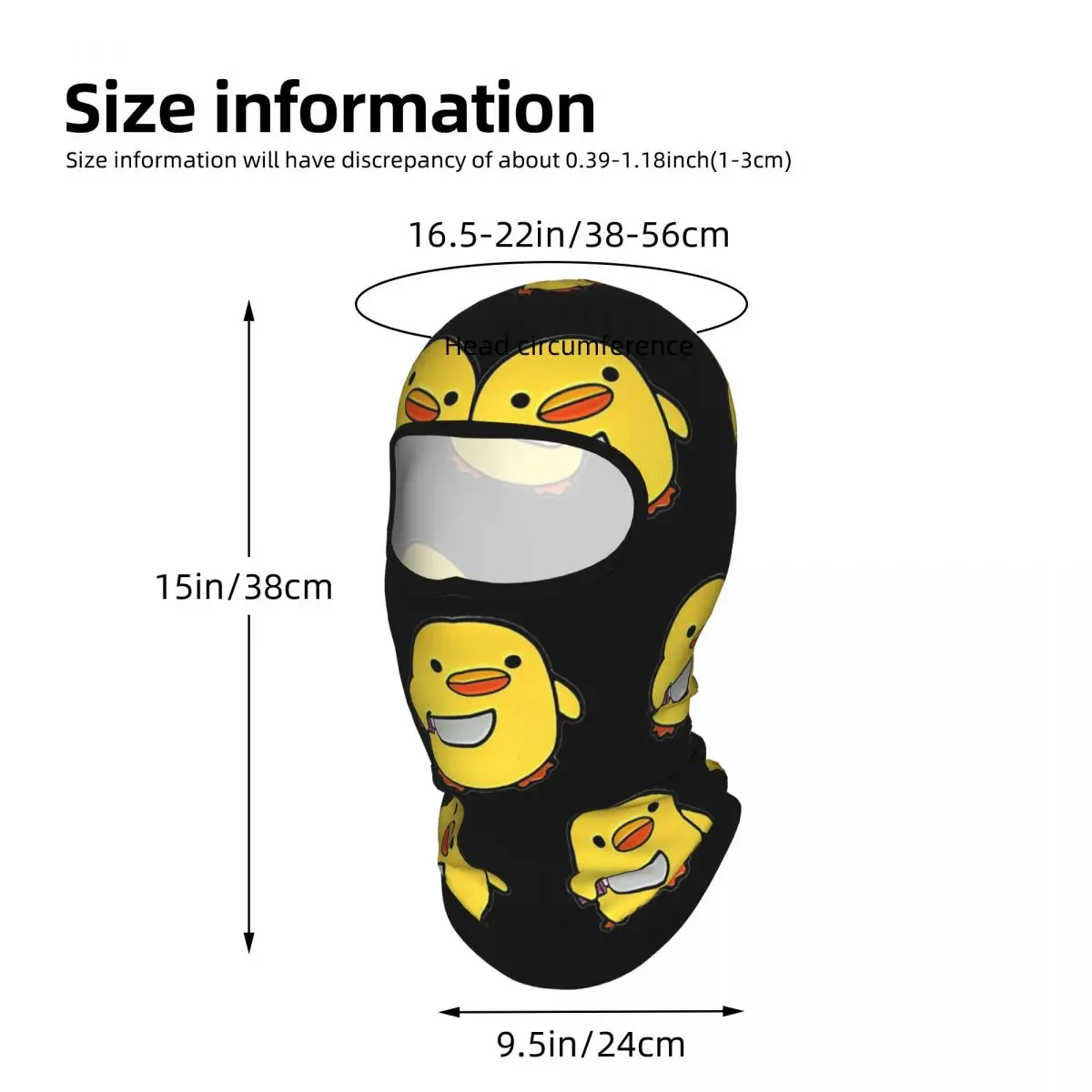 Duck With Knife Funny Meme Angry Bird Danger Breathable Thin Balaclava Full Face Mask Sun Protection Neck Gaiter For Outdoor - view 3