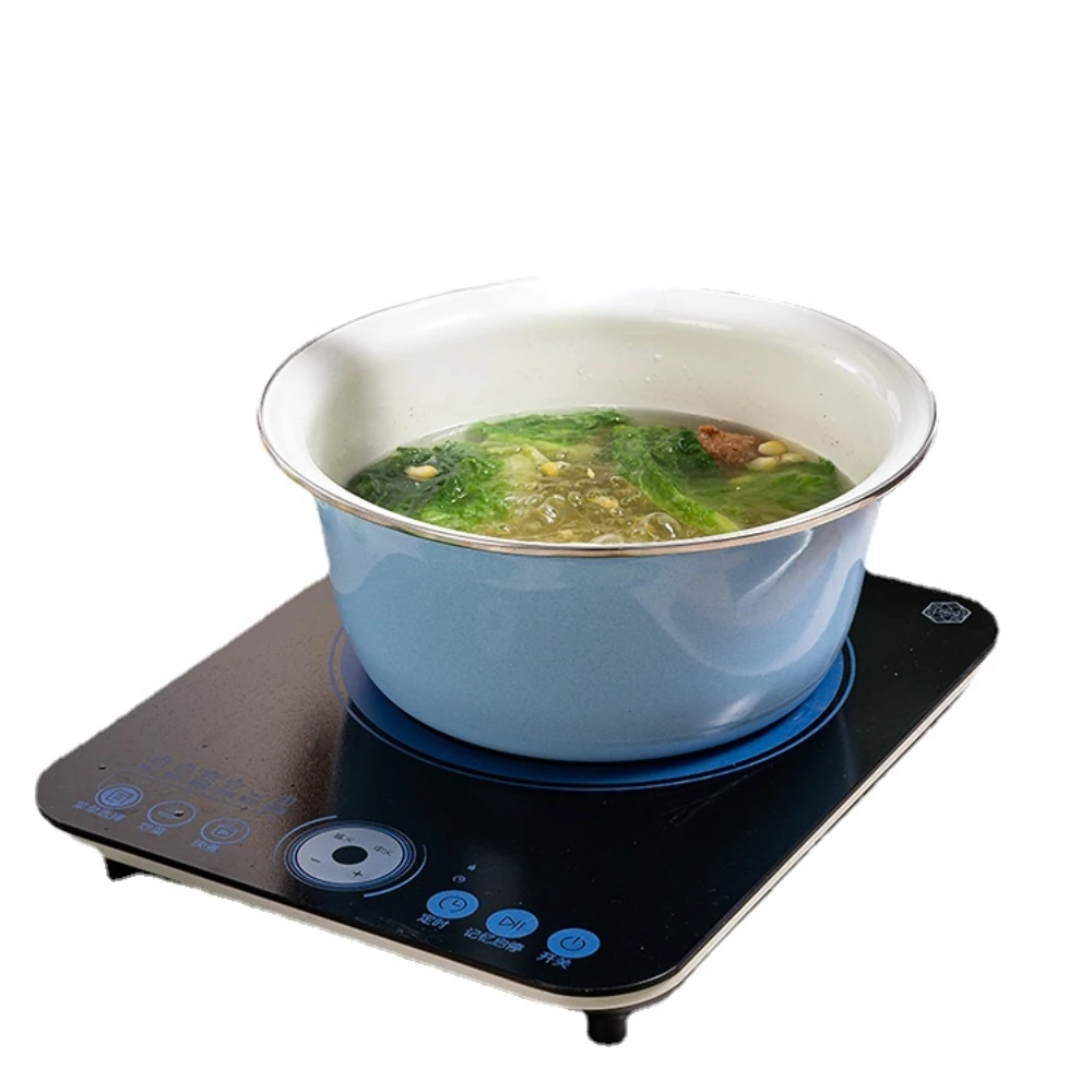 

Bright Fire Not Black Bottom] Soup and Noodles with Lid Soup Plate Pot Dual-Use Instant Noodles for Soup POY Porridge Soup Pot