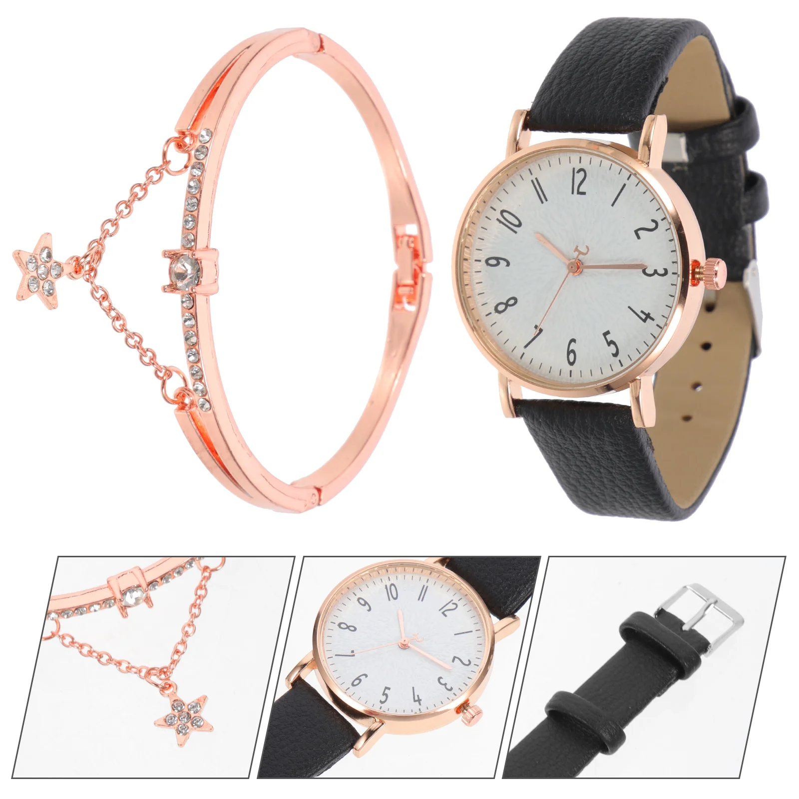 

Decor Bracelets Watch Fashionable Women Decorate Popularity Decoration Girl Black Wrist for Female Miss Woman