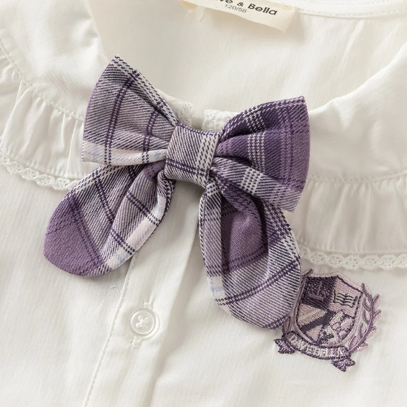 Dave Bella Children Skirt Set Girls Baby Two-Piece Spring Pleated Skirt Casual Fashion Sweet Cute Kids Academic-Style DK1250363