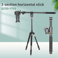 YT03 Horizontal Bar Camera Tripod Mount Tripod Rotatable Extendable Multi-Angle Center Column Rod Cross Arm for Tripod Monopod